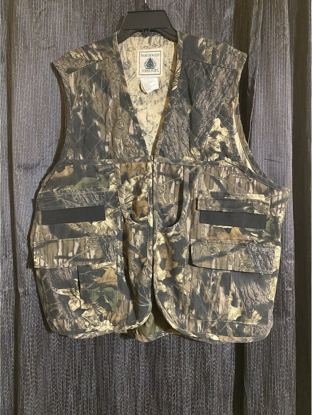 Northwest Territory Men's Size XL Mossy Oak Camouflage Zip-Up Hunting Vest